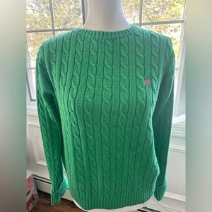 Lily Pulitzer Green Cable Knit Sweater
